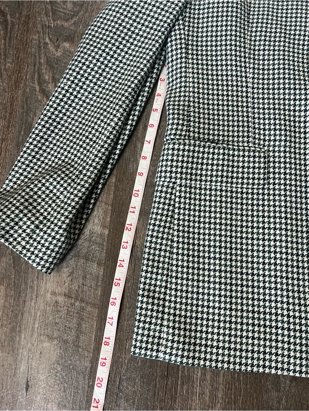 Stafford Classic Green Houndstooth Sport Coat-Size 46L - Picture 9 of 12